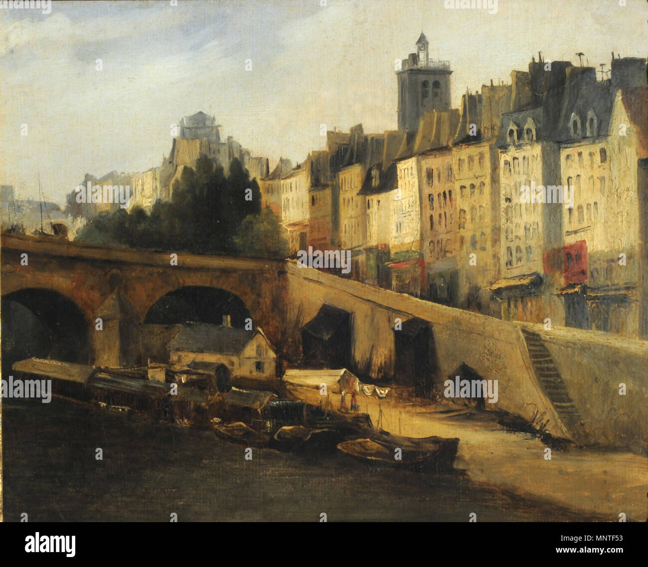 1013 Pont Marie - Charles-Fran çois Daubigny Stockfoto