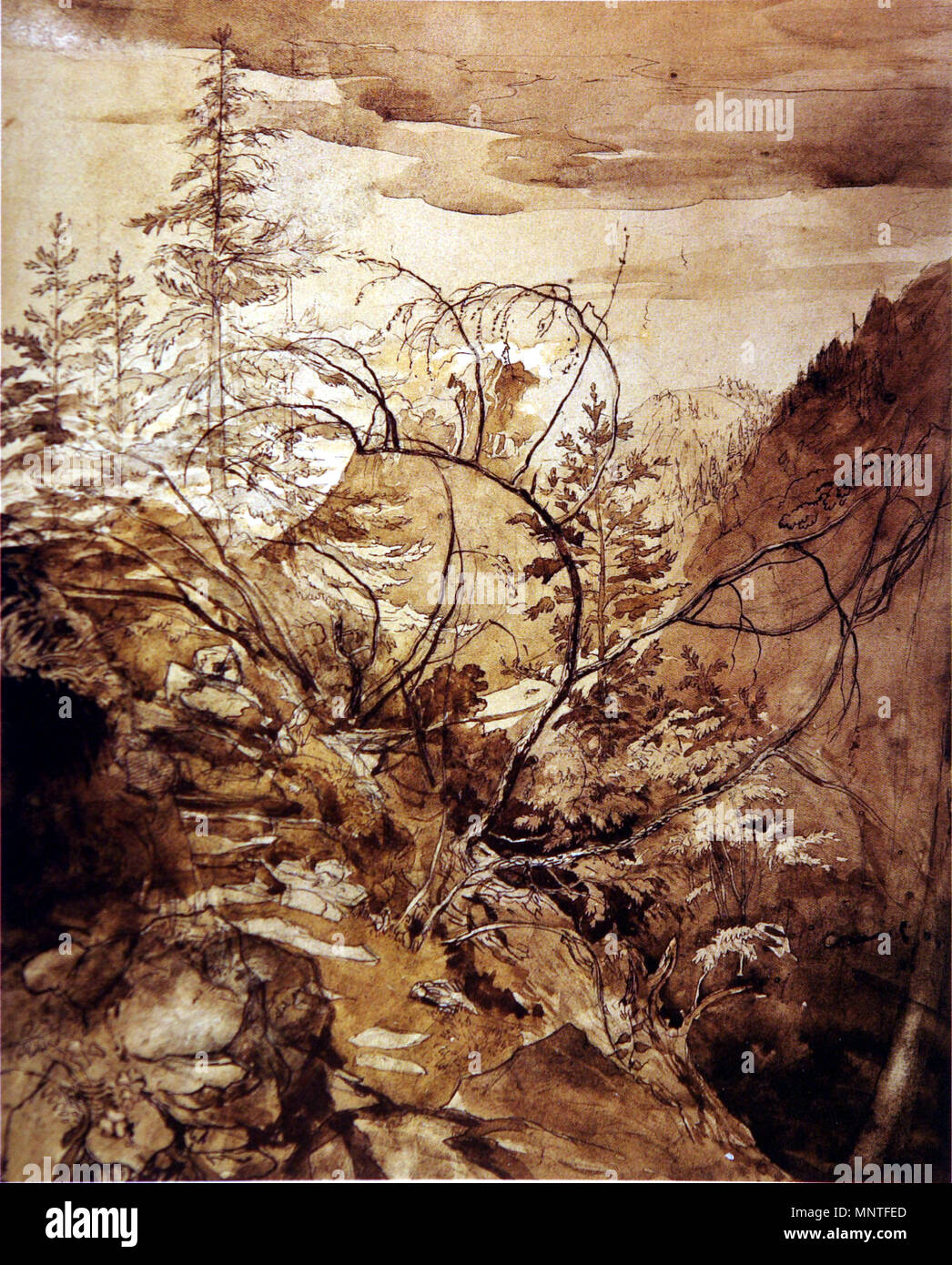 . Bäume und Felsen. ca. 1845. John Ruskin (1819 - 1900) Alternative Namen Ruskin Beschreibung britischer Schriftsteller, Dichter, Künstler und Kunstkritiker Datum der Geburt / Tod vom 8. Februar 1819 20. Januar 1900 Ort der Geburt / Todes London Englisch: Brantwood, Lake District Arbeiten Ort: England, Venedig, der Schweiz, Frankreich Authority control: Q 179126 VIAF: 73859585 ISNI: 0000 0001 2139 3446 ULAN: 500006262 79006950 LCCN: n NLA: 36583544 WorldCat 1204 Bäume und Felsen Stockfoto