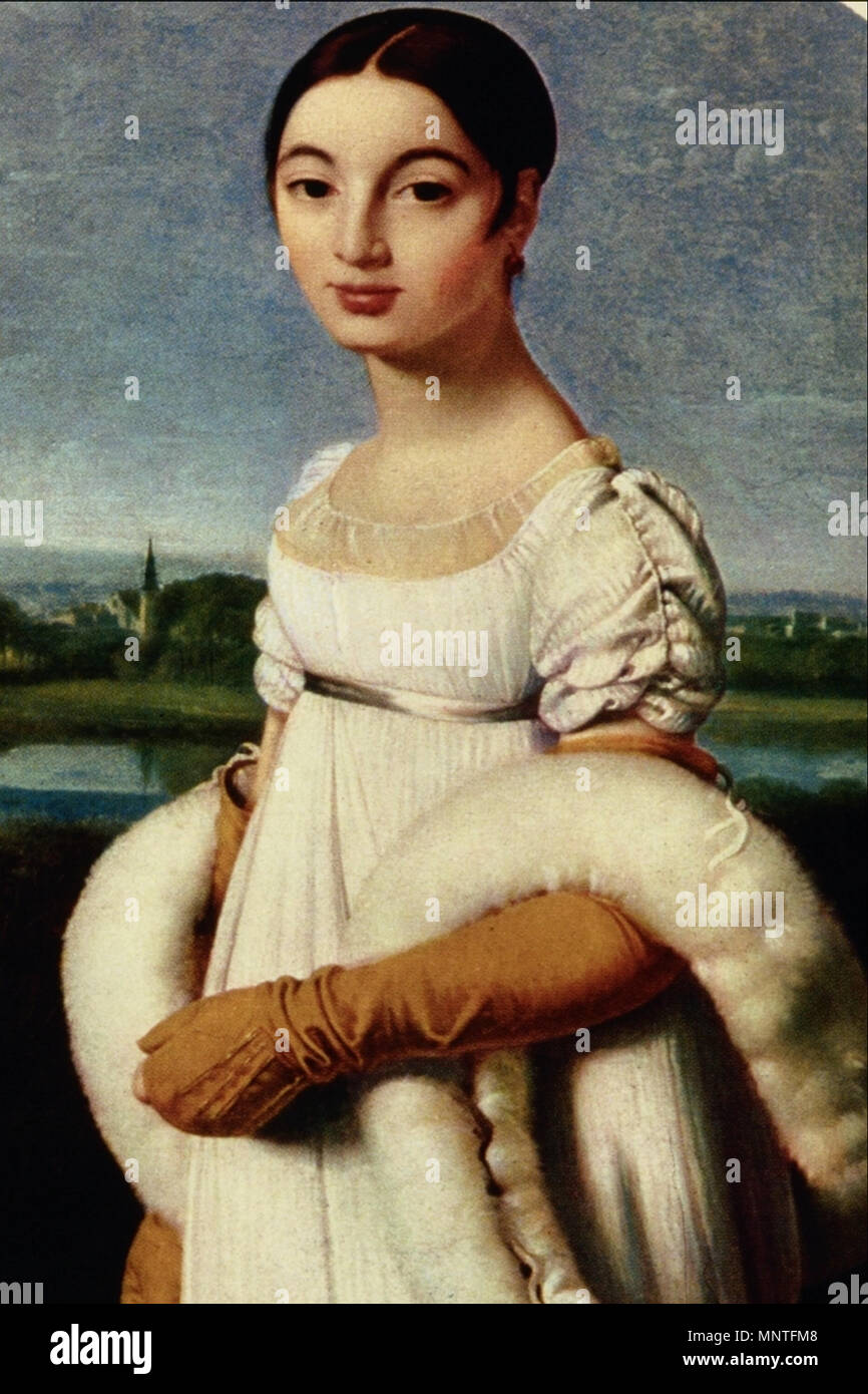 Mademoiselle Caroline Rivière. Français: Portrait de Mademoiselle Rivière. 1805. 1015 Portrait de Mademoiselle Riviere (1805) - Jean A.D. Ingres Stockfoto