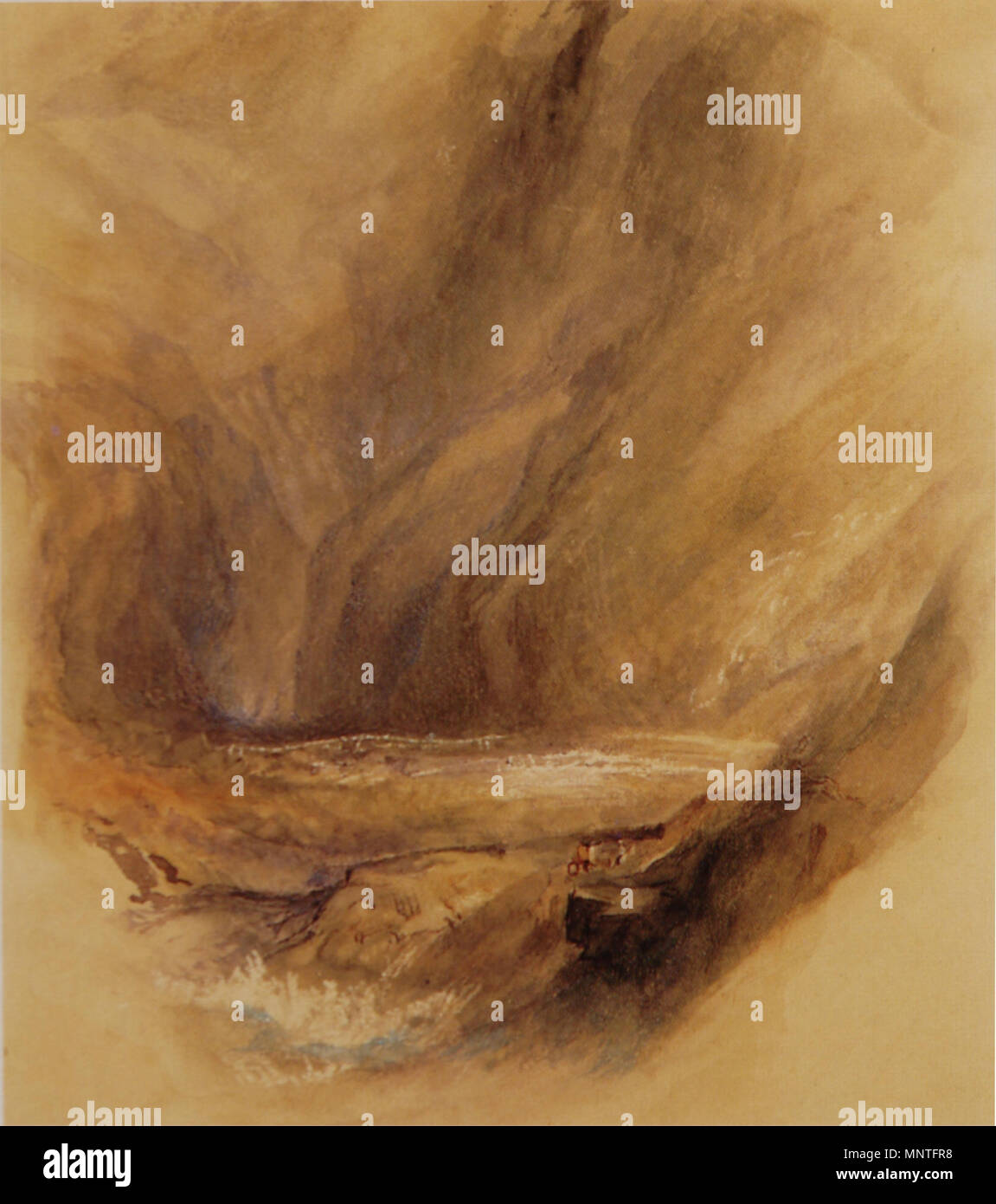 . Die Tore der Hügel (Detail aus Turner's den Pass von St. Gotthard, in der Nähe von Faido). Aquarell, 28,5 x 25,5, Vignette. 1855. John Ruskin (1819 - 1900) Alternative Namen Ruskin Beschreibung britischer Schriftsteller, Dichter, Künstler und Kunstkritiker Datum der Geburt / Tod vom 8. Februar 1819 20. Januar 1900 Ort der Geburt / Todes London Englisch: Brantwood, Lake District Arbeiten Ort: England, Venedig, der Schweiz, Frankreich Authority control: Q 179126 VIAF: 73859585 ISNI: 0000 0001 2139 3446 ULAN: 500006262 79006950 LCCN: n NLA: 36583544 WorldCat 1174 Die Tore der Hügel Stockfoto
