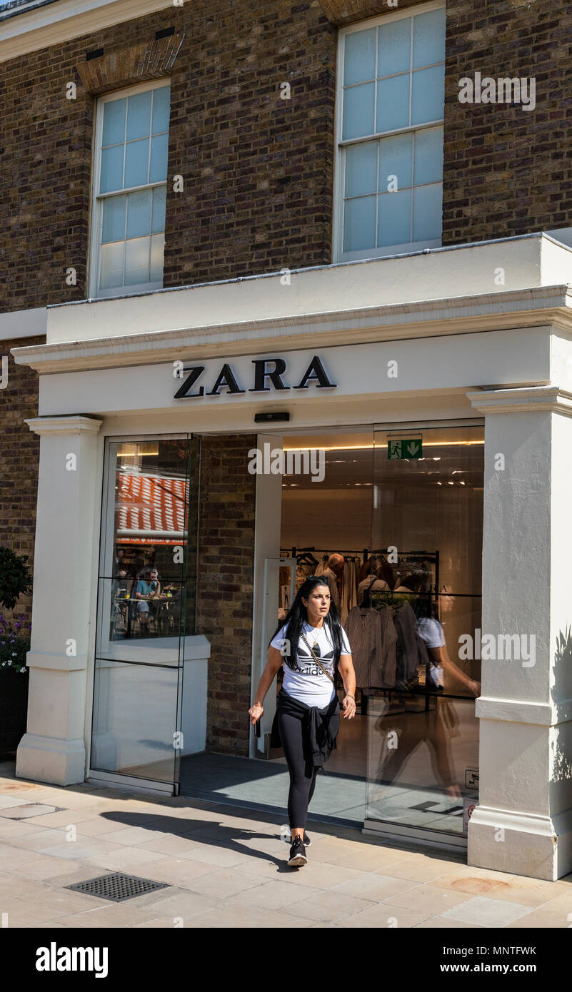Zara Kleidung Store in Chelsea, London Stockfoto