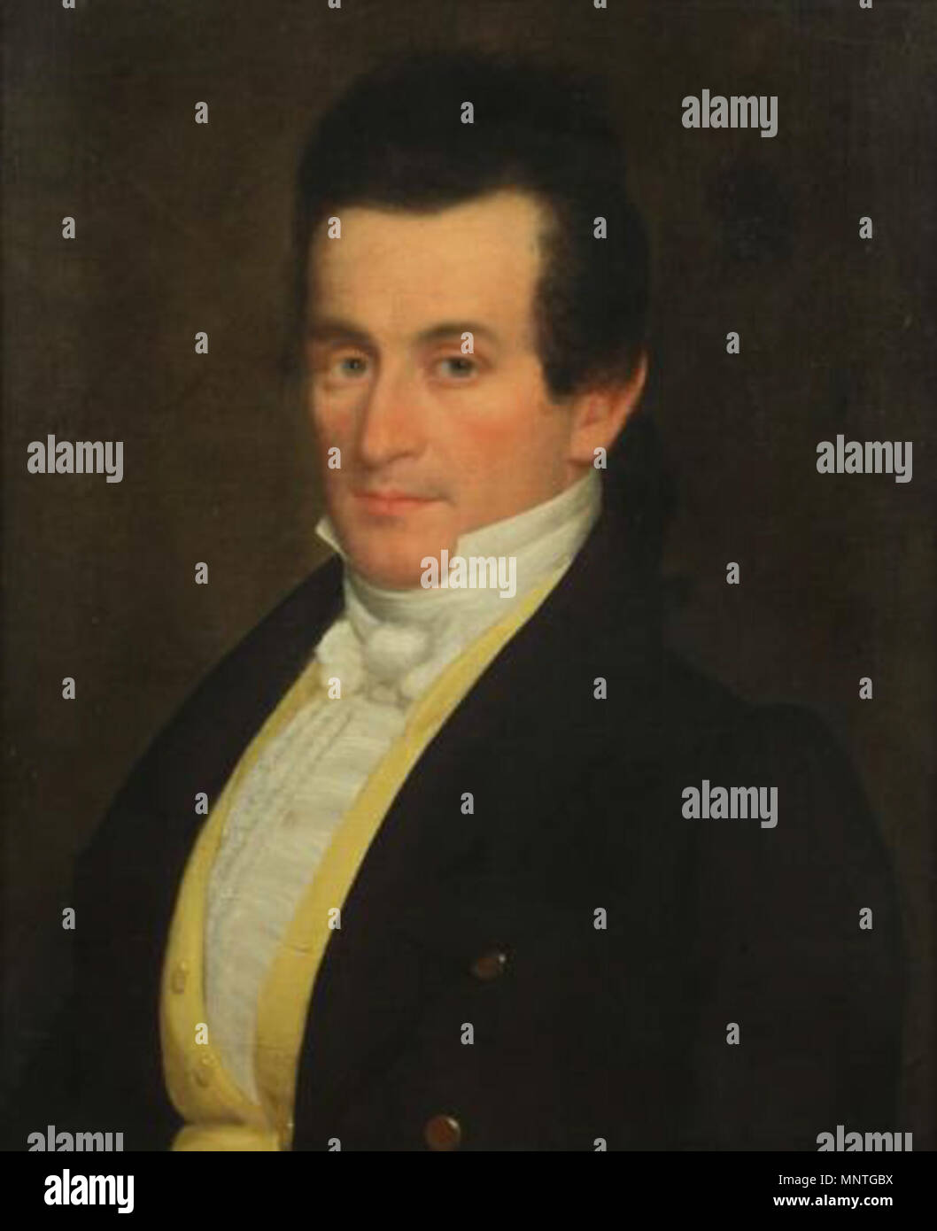 . Portrait von Cincinnati Major Daniel Gano zugeschrieben, John C. Grimes, ca. 1830-1835, Öl auf Leinwand, 24 x 20 in. ca. 1830-1835. John C. Grimes (1799-1837) Beschreibung amerikanischer Maler Geburtsdatum / Tod 1799 1837 Ort der Geburt / Todes Kentucky Lexington Authority control: Q 50822648 1018 Portrait von Cincinnati Major Daniel Gano zu John C. Grimes zugeschrieben Stockfoto