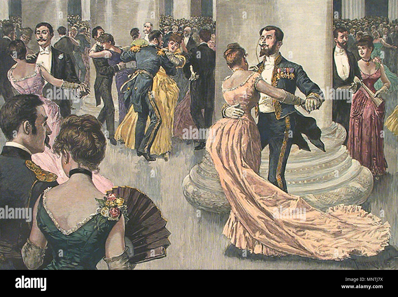 . Deutsch: Das Eröffnungs-Kugel für Präsident Grover Cleveland in der Pension Gebäude in Washington DC, 1893 statt. 3. September 2017. G. W. Peters 1027 Präsident Grover Cleveland's Inaugural ball, Washington DC 1893 Stockfoto