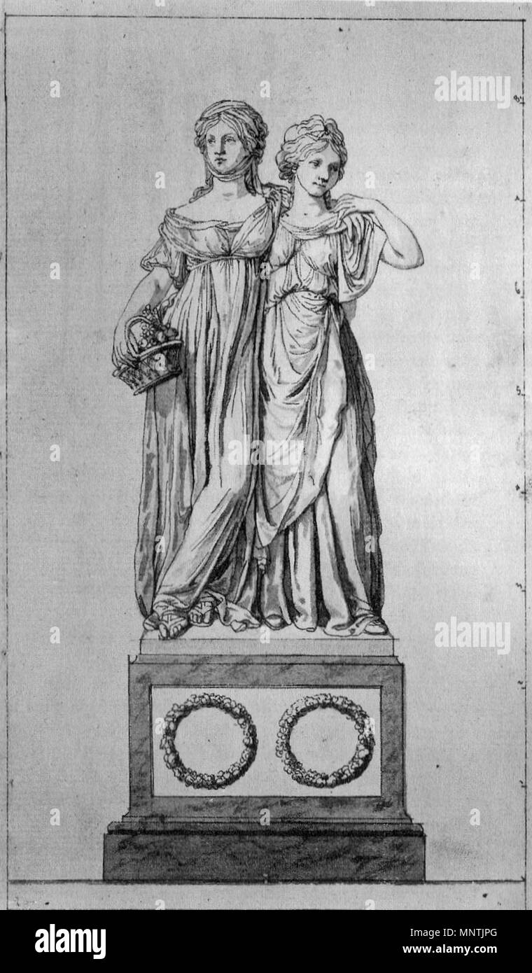 . Englisch: Die "prinzessinnengruppe" (Luise von Mecklenburg-Strelitz und ihre Schwester Friederike). Feder und Tinte Zeichnung von Johann Gottfried Schadow, 1795. English: Sterben Prinzessinnengruppe (Luise von Mecklenburg-Strelitz und ihre Schwester Friederike). Federzeichnung von Johann Gottfried Schadow, 1795. 1795. Johann Gottfried Schadow (1764 - 1850) Beschreibung Deutsche Bildhauer, Maler und Grafiker Geburtsdatum / Tod 20. Mai 1764 vom 27. Januar 1850 Ort der Geburt / Tod Berlin Berlin Standort Berlin Authority control: Q 51989VIAF: 27170885 ISNI: 0000 0001 2125 3232 ULAN: 50002033 Stockfoto