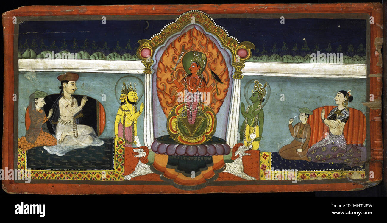 . Englisch: Erstellungsdatum: 1810 Display Abmessungen: 5 1/8 in. x 10 3/16 in. (13 cm x 25,9 cm) Kreditlinie: Edwin Binney 3 Sammlung Beitritt Artikelnummer: 1990.163 Sammlung: <a href='Http://www.sdmart.org/art/our-collection/asian-art' rel='nofollow'> Die San Diego Museum der Kunst</a>. 6. September 2011, 14:04:14. Englisch: thesandiegomuseumofartcollection 850 Manuskript (mit Anbetung einer Göttin) (6125047346) Stockfoto