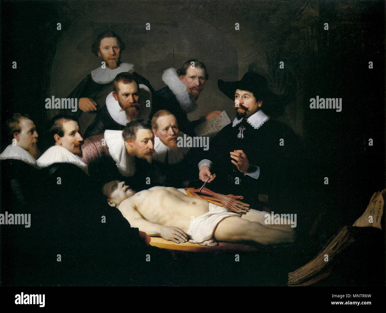 Die Anatomie des Dr. Nicolaes Tulp Lektion 1632. 1050 Rembrandt - Die Anatomie Vorlesung des Dr. Nicolaes Tulp - WGA 19139 Stockfoto