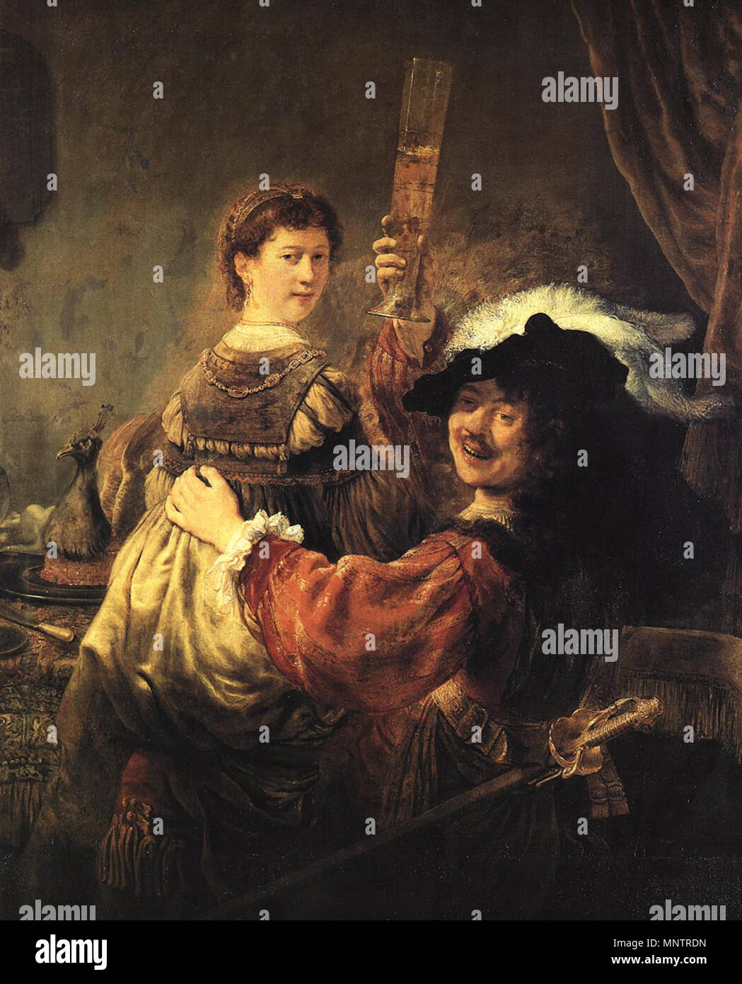 Rembrandt und Saskia in der Parabel vom Verlorenen Sohn ca. 1635. 1051: Rembrandt Harmensz. van Rijn 139 Stockfoto