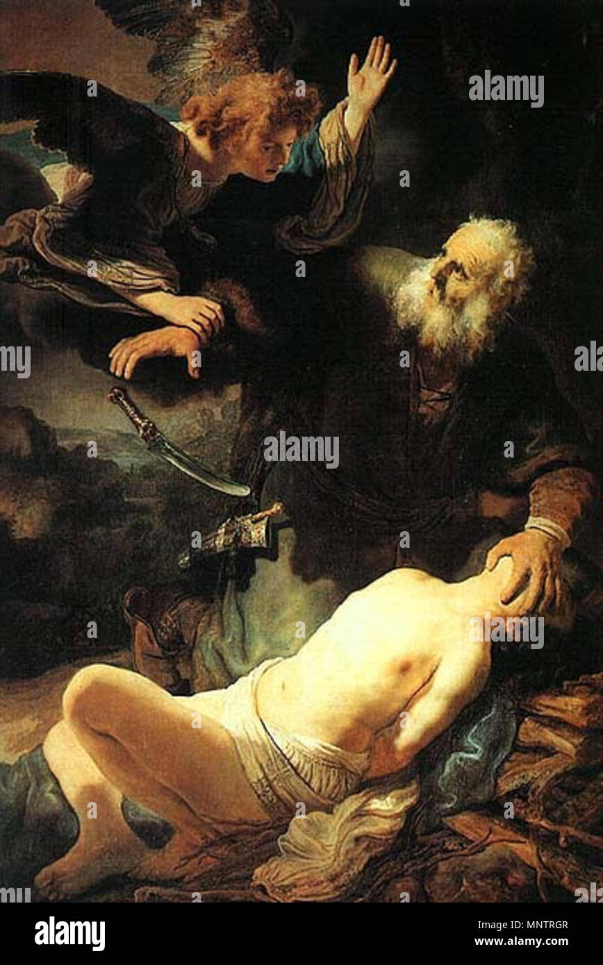 Opferung Isaaks 1635. 1052 Rembrandt Das Opfer Abrahams Stockfoto