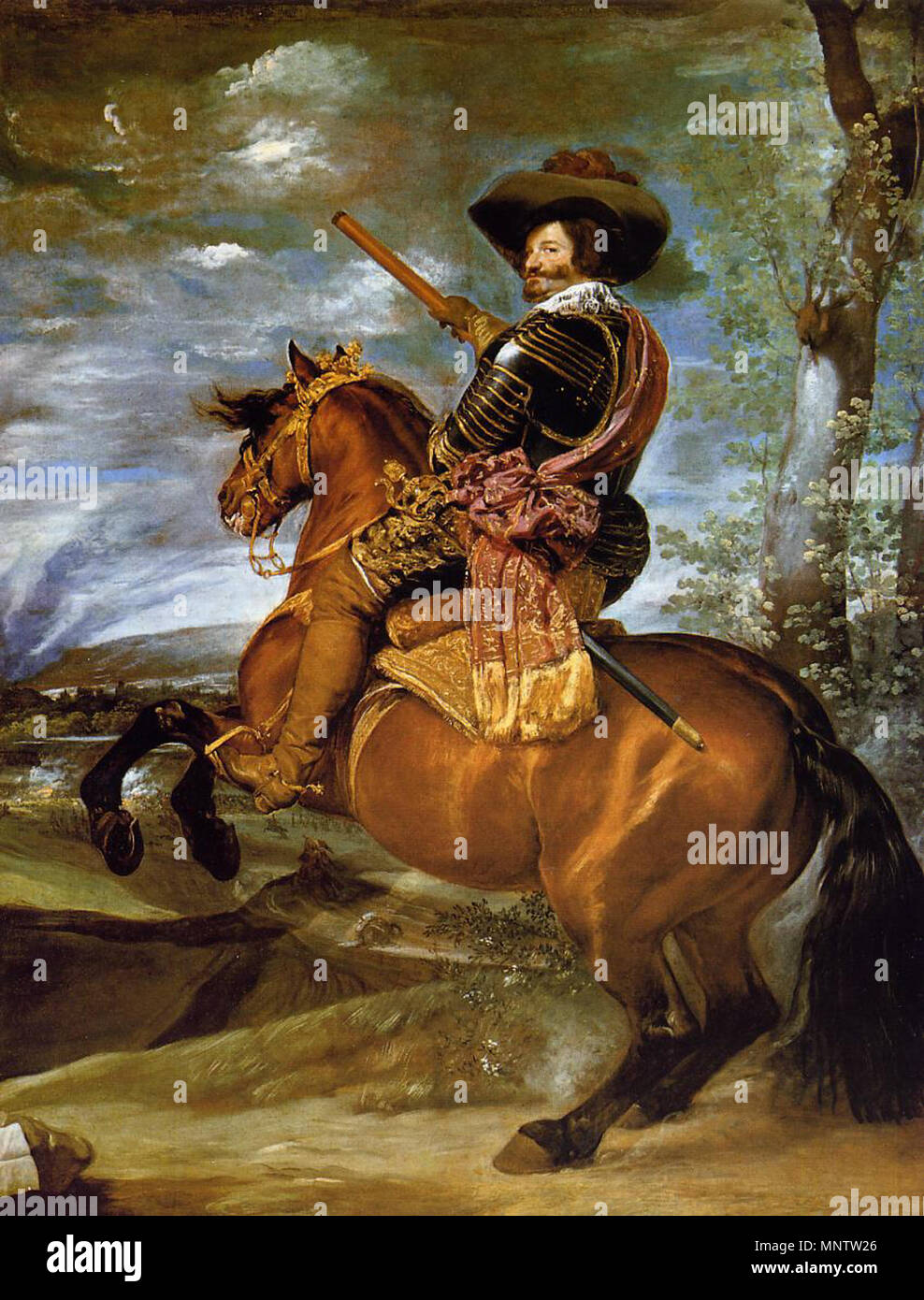 1058-Retrato ecuestre del Conde Duque de Olivares, von Diego Velázquez Stockfoto