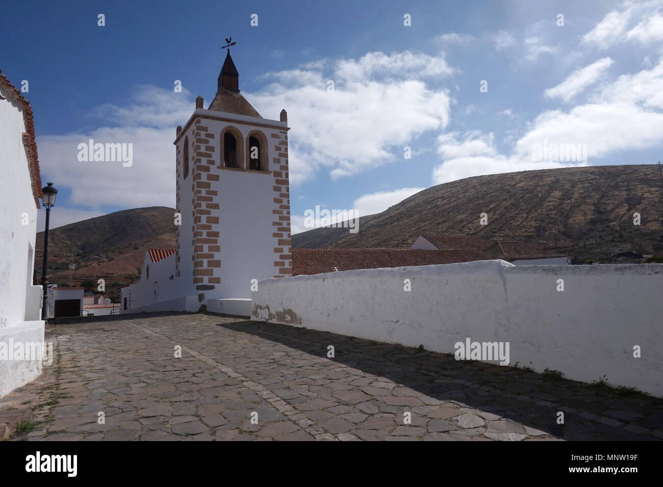 Die Kirche von Santa Maria, Betancuria, Fuerteventura, Kanarische Inseln, Spanien Stockfoto