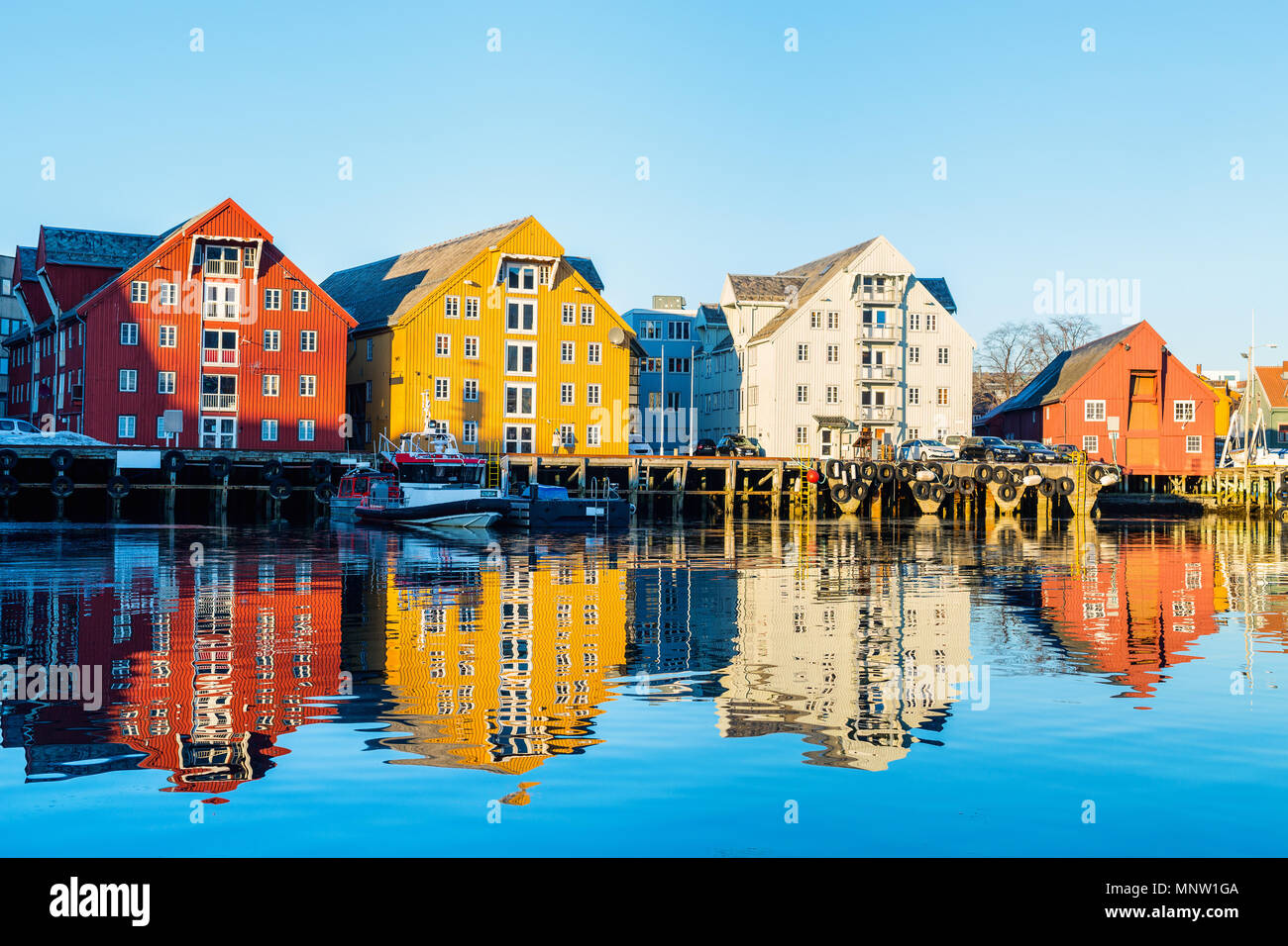 Schöne Stadt Tromsö in Nordnorwegen Stockfoto