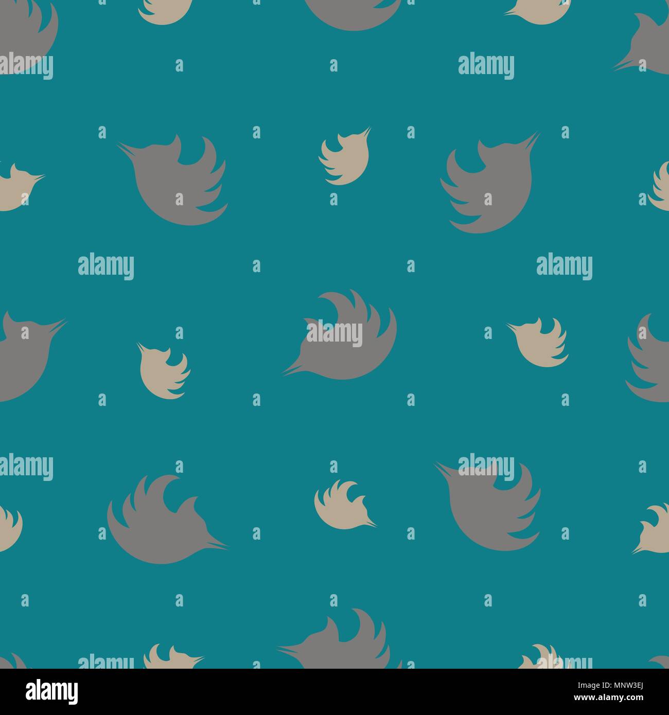 Nahtlose Muster mit Silhouetten der Spechte Stock Vektor