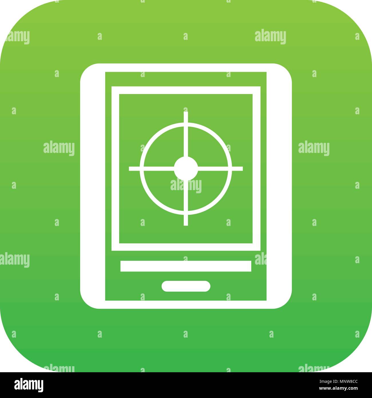 Radar Symbol Digital Green Stock Vektor