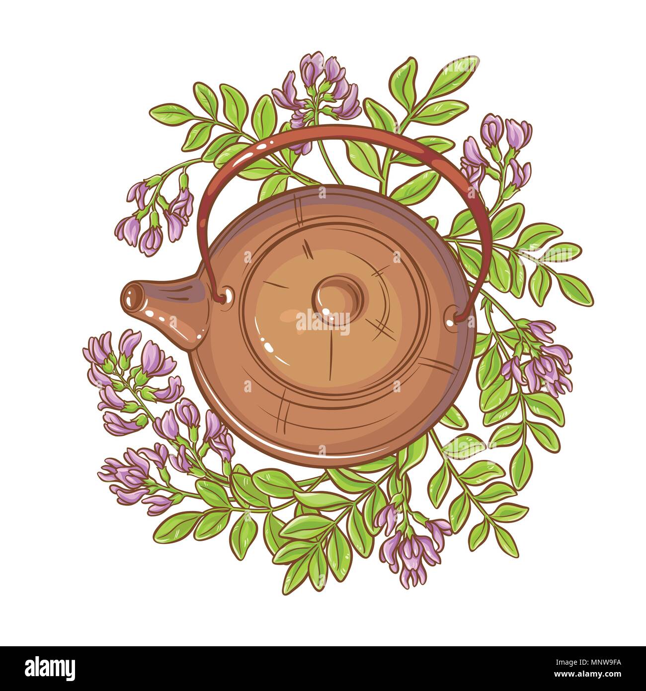 Astragal Kaffee Vector Illustration auf weißen backgrond Stock Vektor