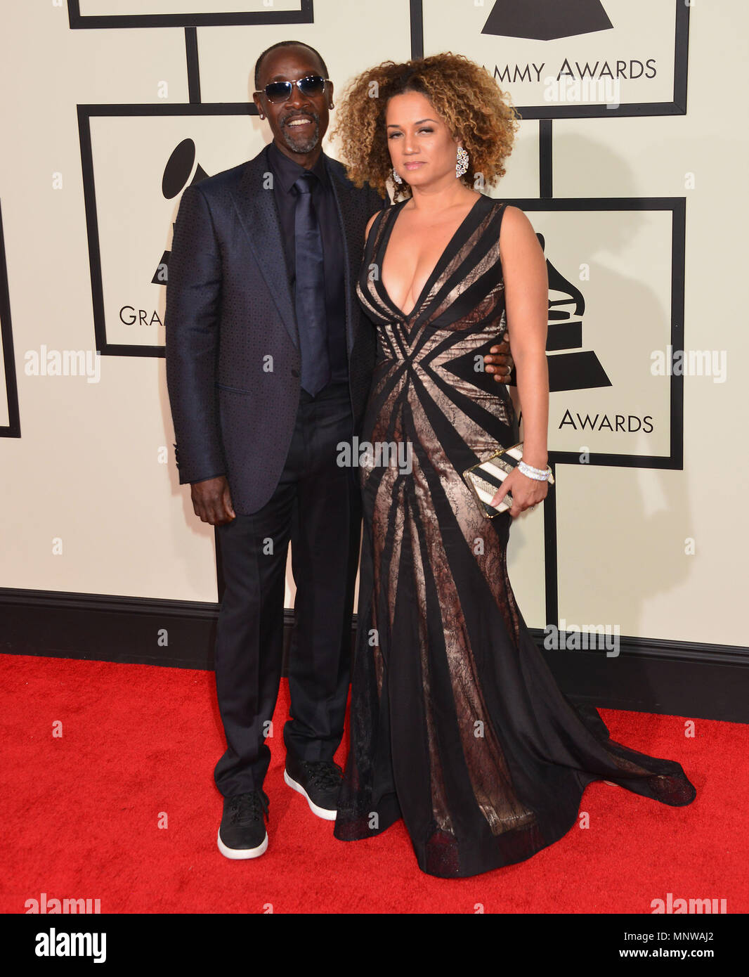 Don Cheadle Frau Birgitta In Der 58th Grammy Awards 2016 An Der Heftklammer Zentrum In Los Angeles Februar 15 2016 Don Cheadle Frau Birgitta