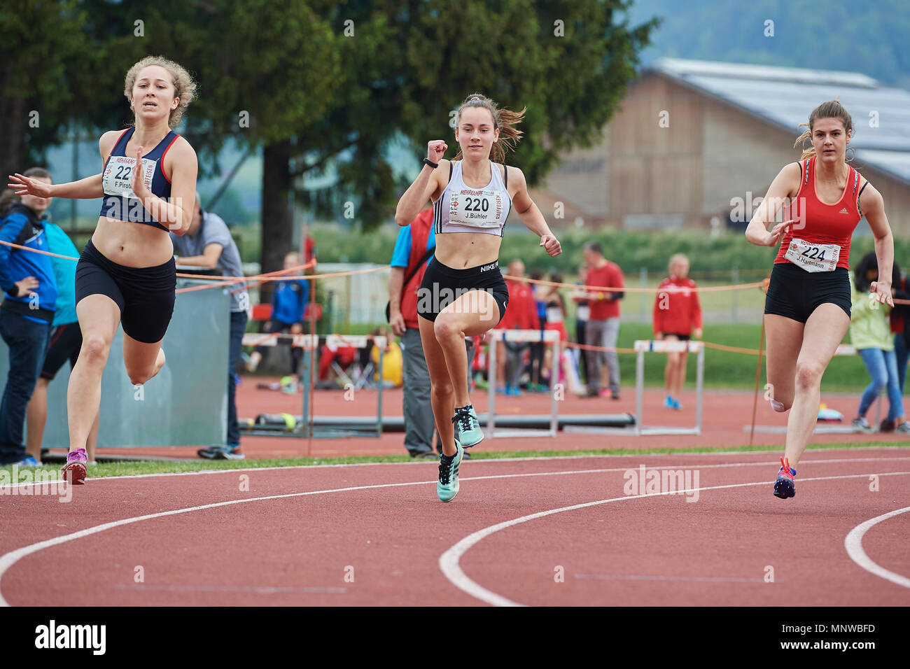 Landquart, Schweiz. 19. Mai 2018. Flavia Pirotta, Janine Bühler und