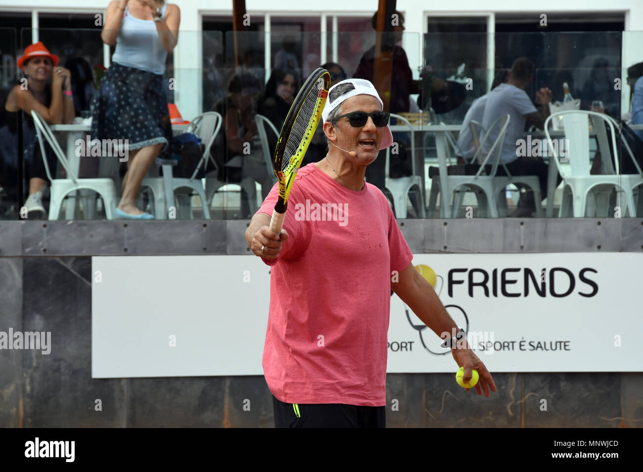Rom, Italien. 19. Mai 2018. - Foro Italico Tennis und Freunde Rosario Fiorello Credit: Giuseppe Andidero/Alamy leben Nachrichten Stockfoto
