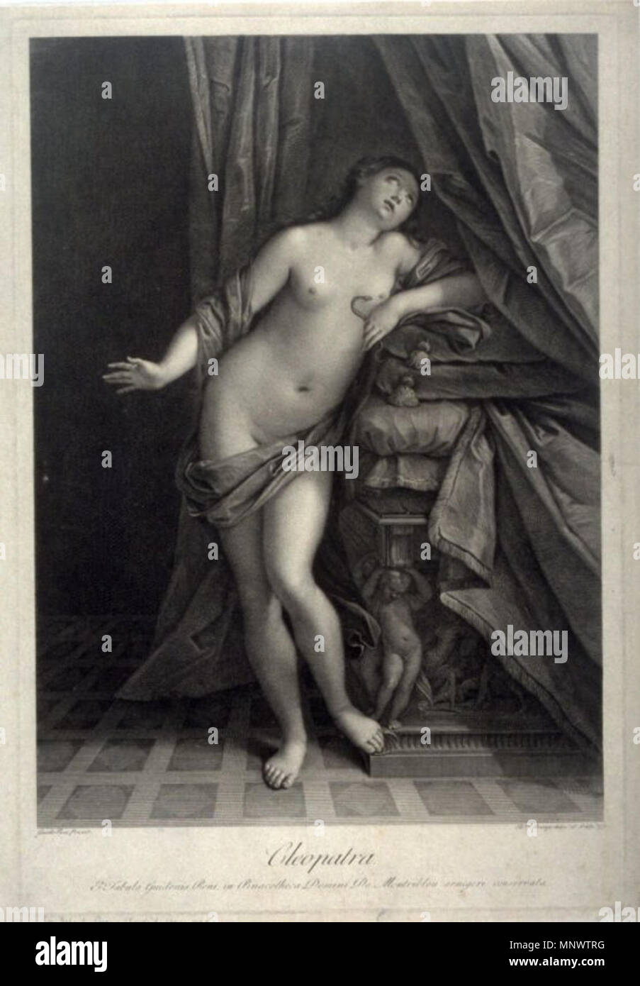. Français: Cleopatra, de Robert Seltsame d'après Guido Reni, 1777. Museum der Schönen Künste von San Francisco. Englisch: Cleopatra, von Robert merkwürdig nach Guido Reni, 1777. Museum der Schönen Künste von San Francisco. 1777. Robert Seltsame (1721 - 1792) 1068 Robert Seltsam - Cleopatra Stockfoto