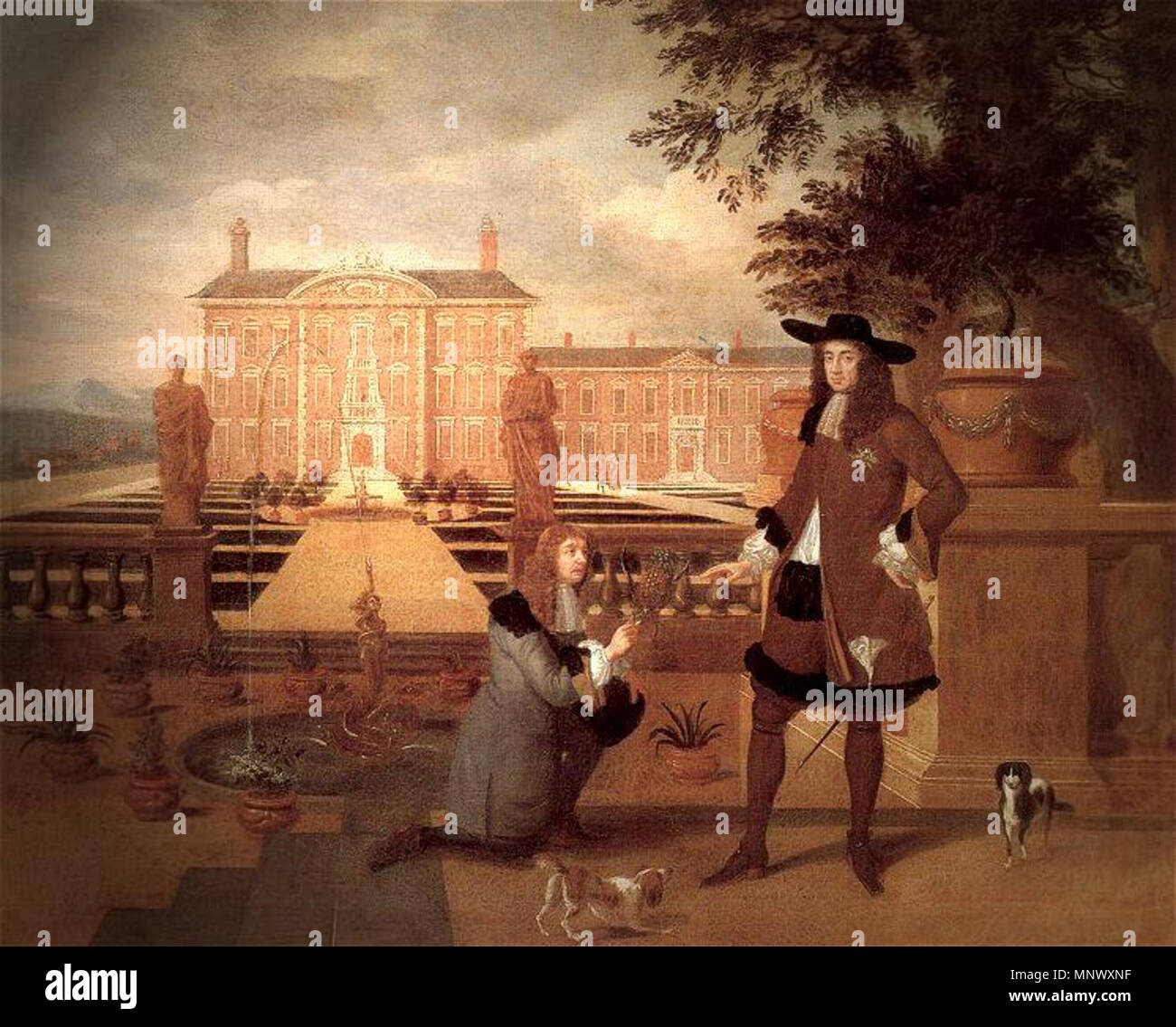 . Englisch König Charles II., die Gabe einer Ananas aus der