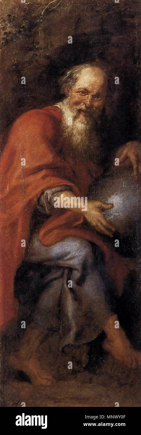 Democritus zwischen 1636 und 1638. 1076 Rubens - democrito - prado Stockfoto