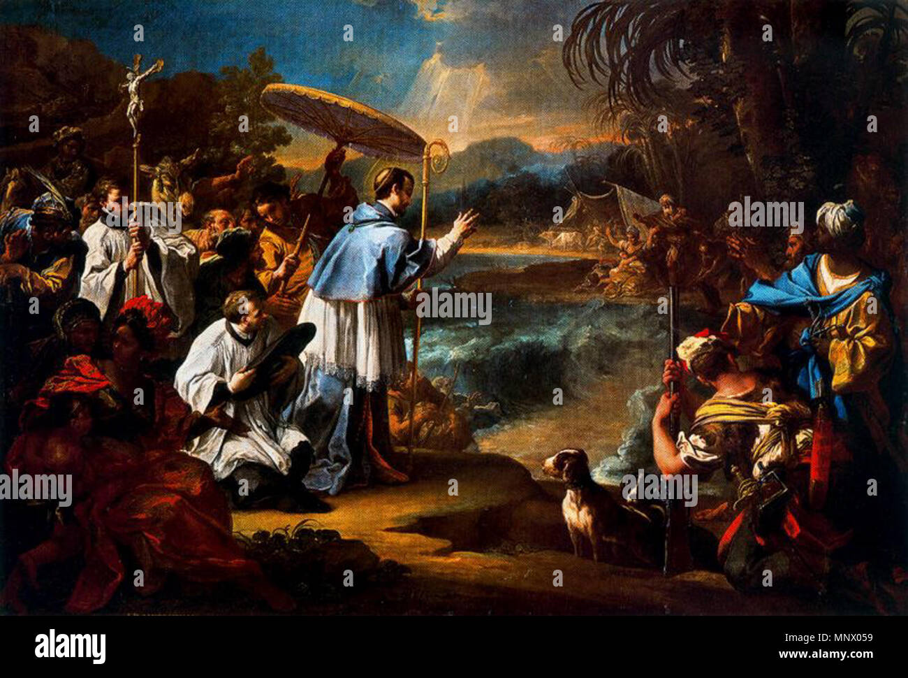 . Español: Milagro de Santo Toribio, Frontera de Lima, Pinacoteca Vaticana. 1726. Sebastiano Conca (1680 - 1764) Beschreibung italienischer Maler Geburtsdatum / Tod vom 8. Januar 1680 1. September 1764 Ort der Geburt / Todes Gaeta Neapel Authority control: Q 774781 VIAF: 71427941 ISNI: 0000 0000 8150 9490 ULAN: 500115378 LCCN: n 82078215 WGA: Conca, Sebastiano WorldCat 1081 S Conca Milagro de San Toribio Frontera de Lima Stockfoto