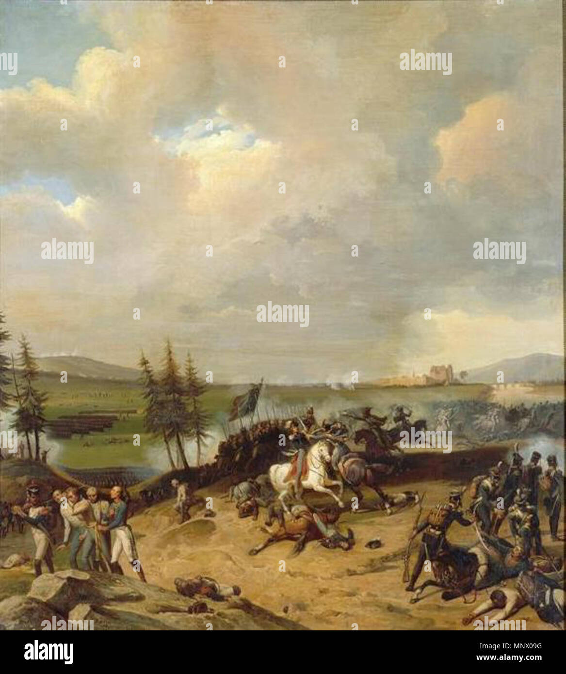 1082 Desmoulins-Victoire maréchal Lannes sur les troupes prussiennes à Saalfeld sur la Saale en Thuringe Stockfoto