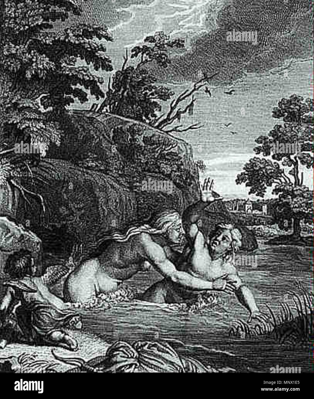 . 1086 Salmacis&amp; Hermaphroditos von Bernard Picardt Stockfoto