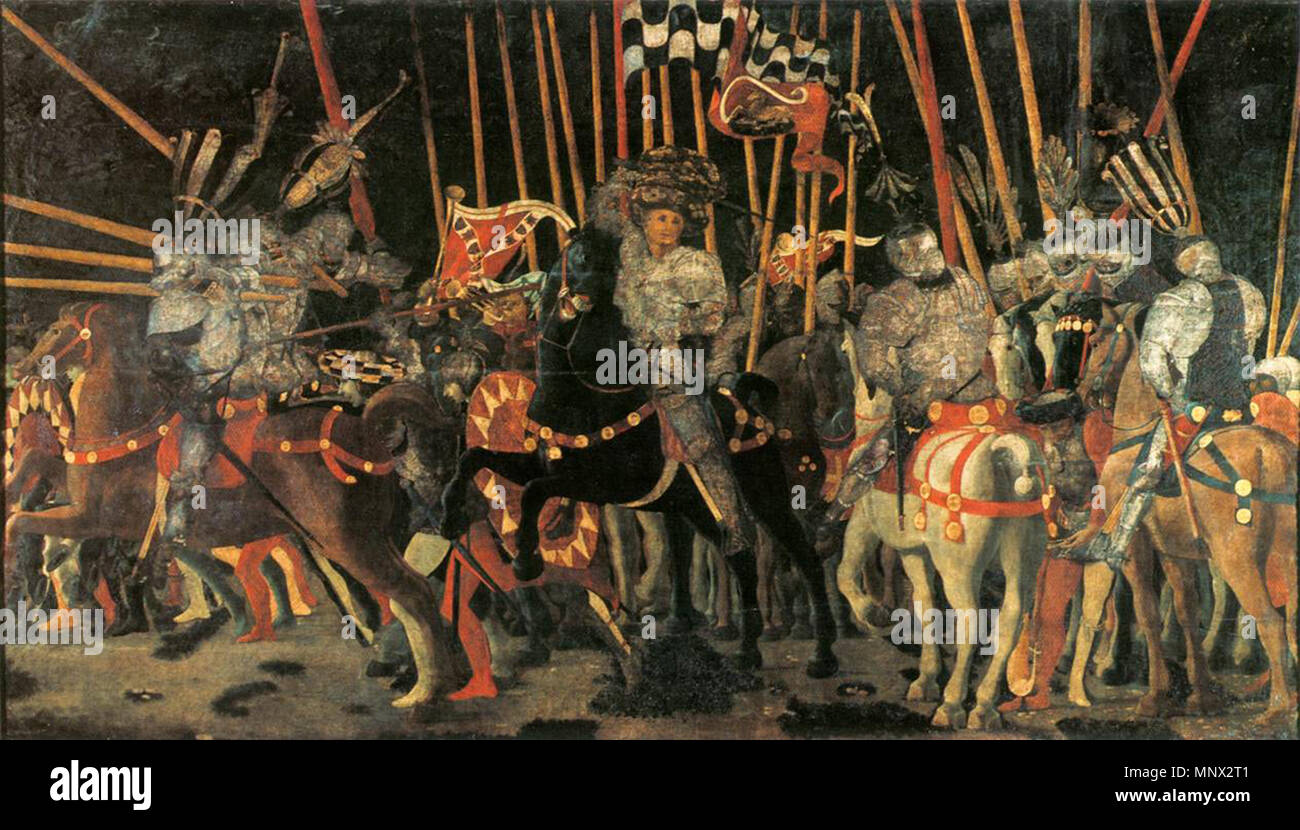 Englisch Micheletto Da Cotignola Engagiert Sich In Der Schlacht Uccello Paolo Micheletto Da Cotignola Engagiert Sich