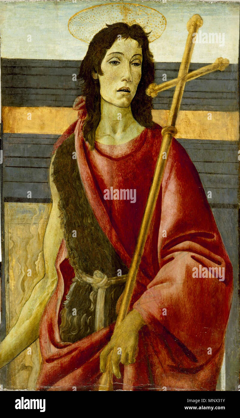 Workshop Sandro Botticellis (Italienisch). T'S. Johannes der Täufer", Ca. 1485. Tempera auf Holz. Walters Art Museum (37.427): Von Henry Walters mit dem massarenti Sammlung, 1902 erworben. 37.427 1093 Sandro Botticelli - St. Johannes der Täufer - Walters 37427 Stockfoto Workshop Sandro Botticellis (Italienisch). T'S. Johannes der Täufer", Ca. 1485. Tempera auf Holz. Walters Art Museum (37.427): Von Henry Walters mit dem massarenti Sammlung, 1902 erworben. 37.427 1093 Sandro Botticelli - St. Johannes der Täufer - Walters 37427 Stockfoto