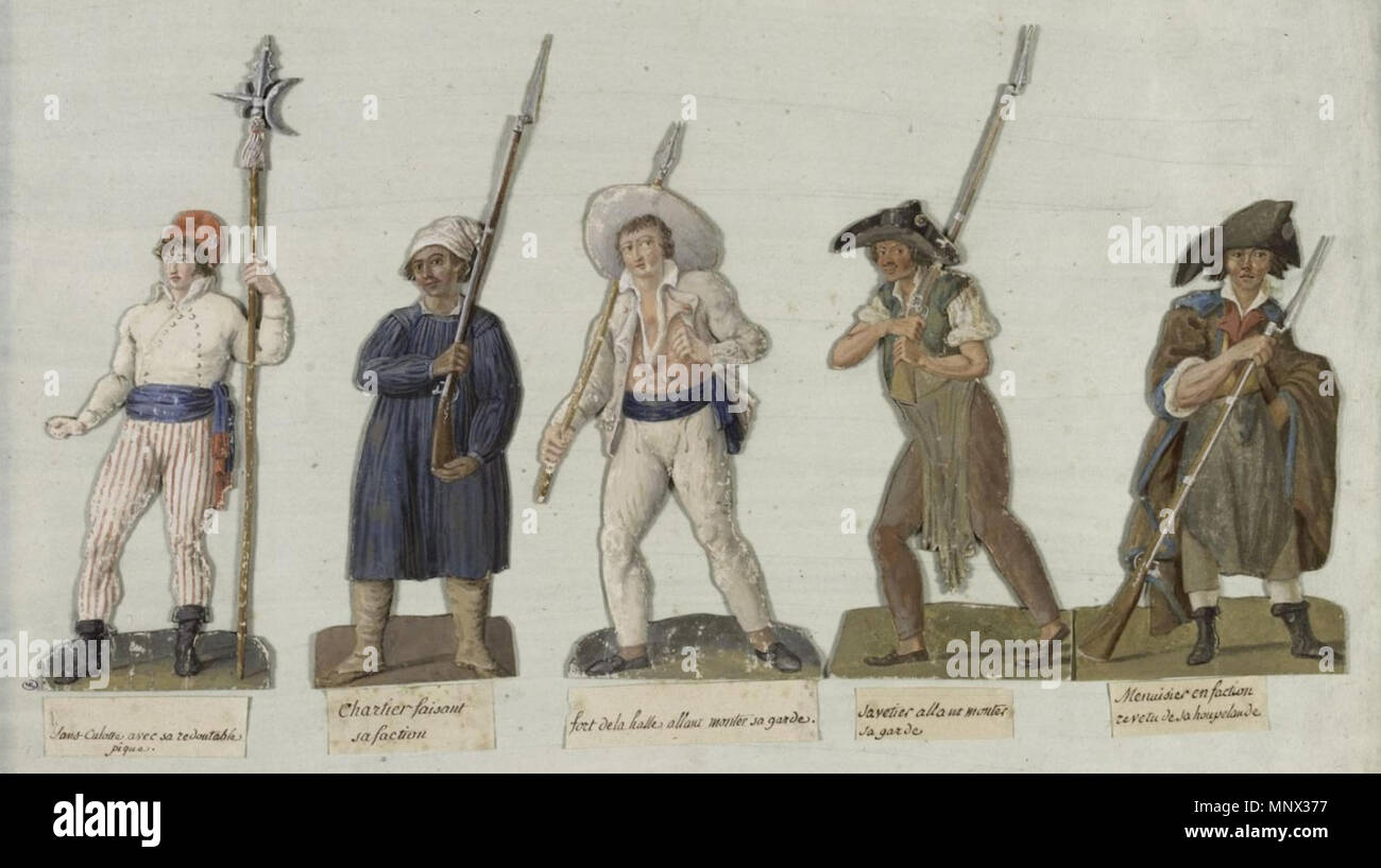 . Français: Sans-culottes en Armes. . Zwischen 1793 und 1794. 1093 Sans-culottes en Armes - Lesueur Stockfoto