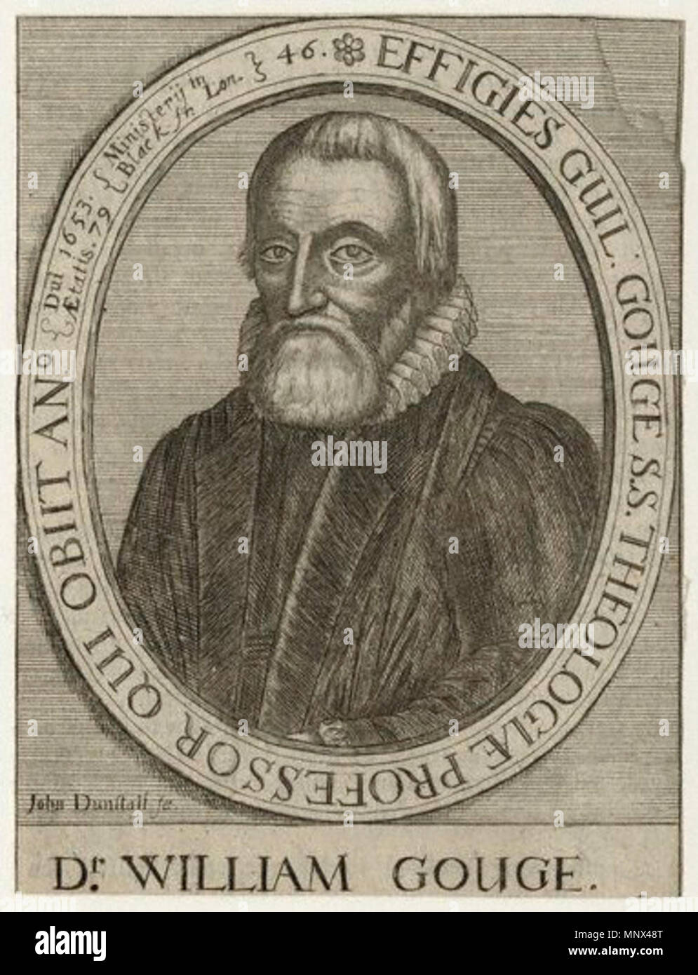 Durch; nach John dunstall; William Hooker, Drucken, (1654). Englisch: Porträt von William Gouge (1575-1653). 1654. John dunstall, nachdem William Hooker 1265 William Gouge Stockfoto