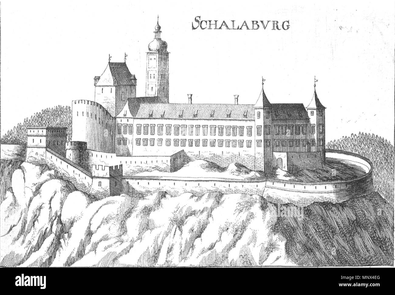 1099 Schallaburg 8010 Vischer Stockfoto