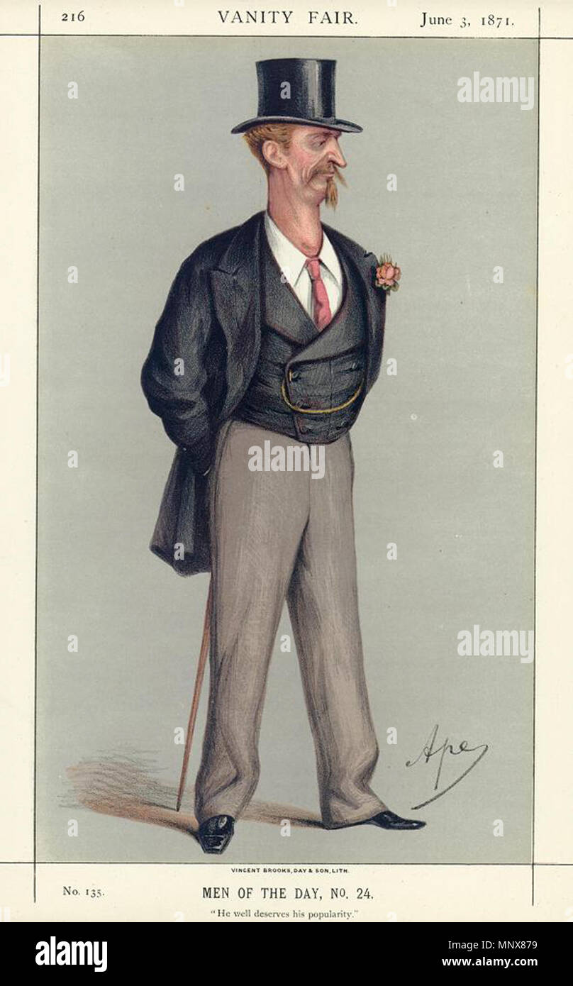 . Karikatur von Eyre Massey Shaw (1830-1908). Bildunterschrift lesen' er auch seine Popularität" verdient. 1871. Carlo Pellegrini (1839-1889) Alternative Namen Singe, Ape Beschreibung italienische Künstler und Karikaturist Geburtsdatum / Tod am 25. März 1839 vom 22. Januar 1889 Ort der Geburt / Todes Capua in London arbeiten Standort London Authority control: Q 935877 VIAF: 91408204 ISNI: 0000 0001 1684 9584 ULAN: 500106277 94116782 LCCN: n NLA: 35070756 WorldCat 1114 Eyre Massey Shaw Vanity Fair vom 3. Juni 1871 Stockfoto