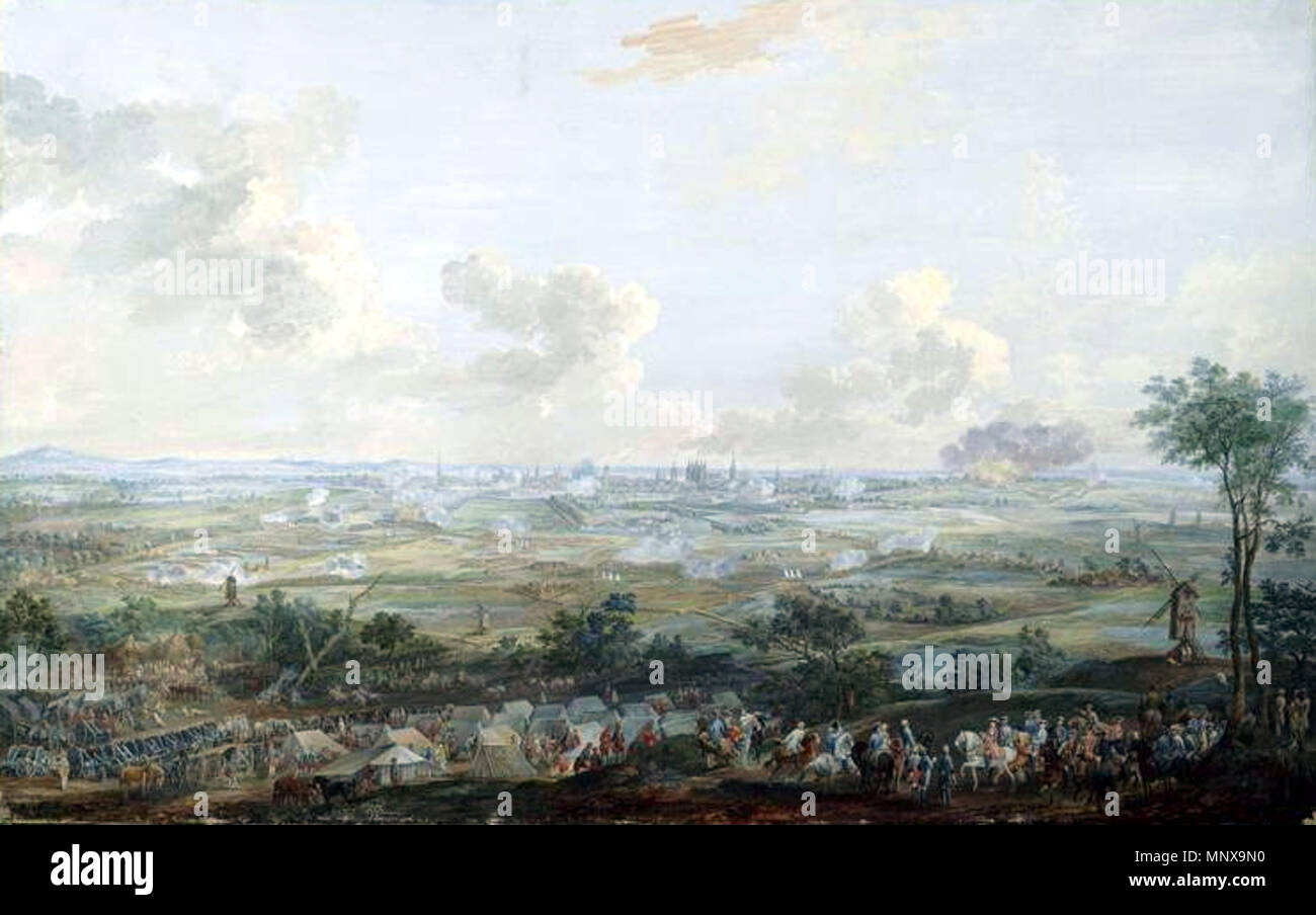 . Englisch: Siège de Tournai par Louis XV du 30 avril au 22 mai 1745 von Louis Nicolas Van Blarenberghe (1716-1794). 1781. 1119 Belagerung von Tournai, 1745 Stockfoto