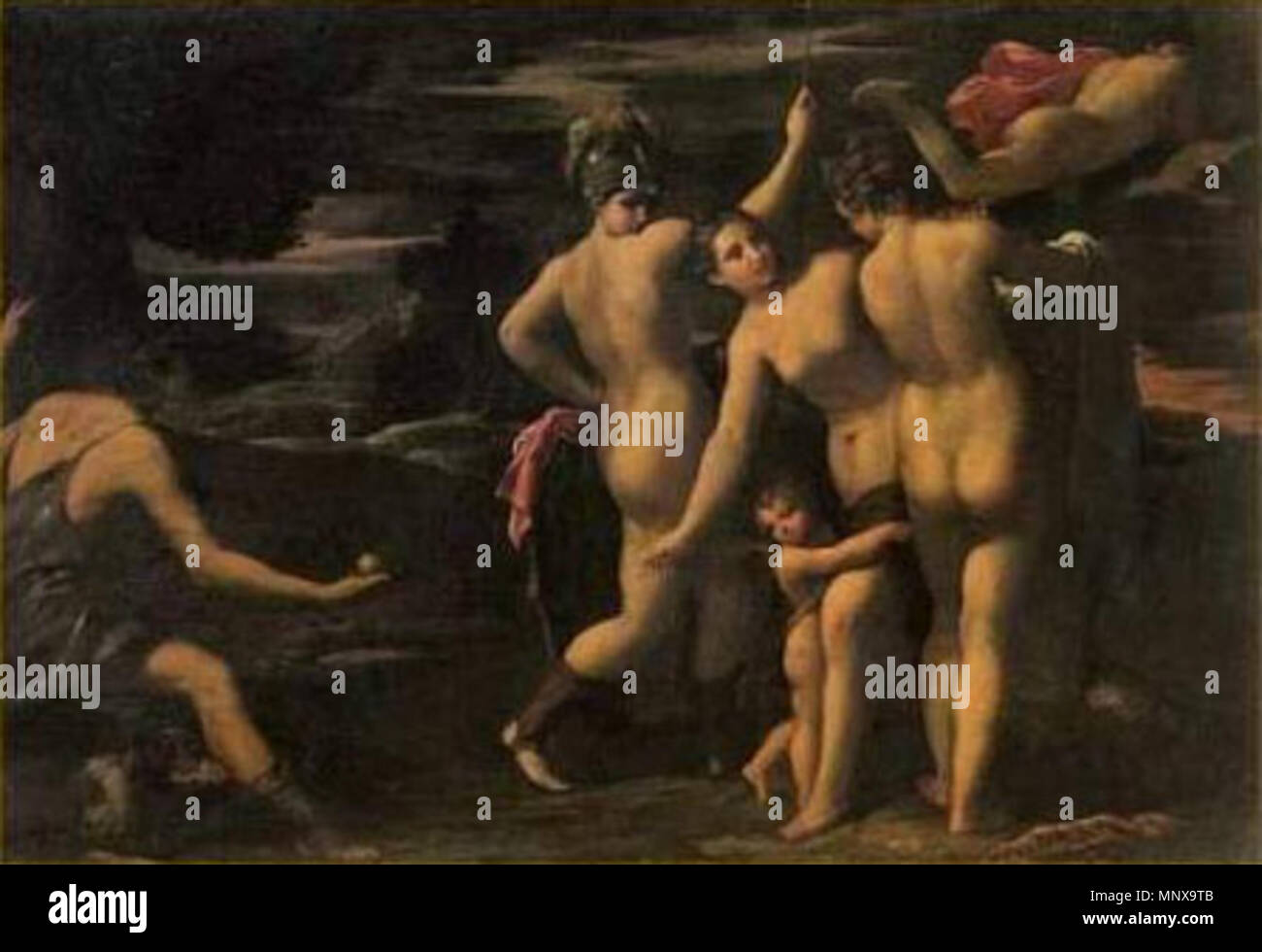 Das Urteil des Paris. Sigismondo Scarsellino (Ferrara, 1530-1614) 1119 Sigismondo Scarsellino - Das Urteil des Paris Stockfoto