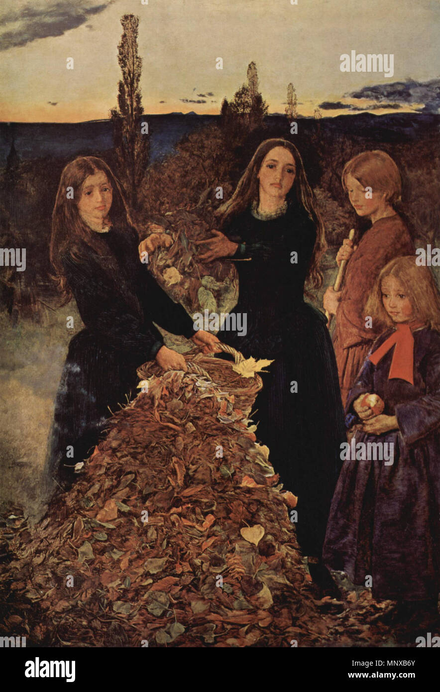 Englisch: Blätter im Herbst English: Herbstlaub 1856. 1124 Sir John Everett Millais 001 Stockfoto