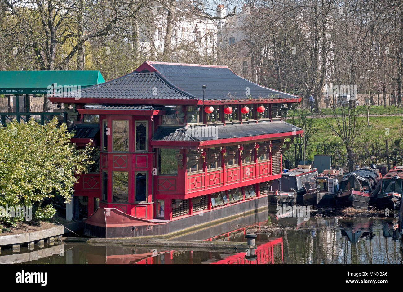 Feng Shang Chinese Restaurant, Little Venice, auf Regents Canal, London, Stockfoto