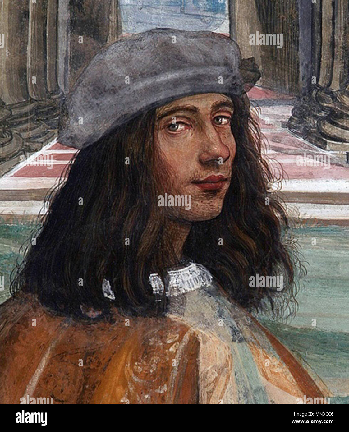 . Selbstportrait Sodoma detail. 1490 s. 1130 Sodoma Selbstportrait Stockfoto