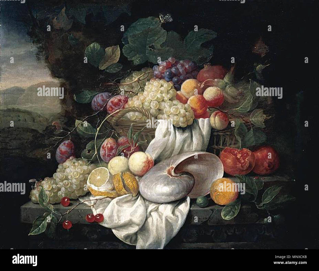 Still-Life Obst 1663. 1131 Sohn, Joris van - Still-Life Frucht - 1663 Stockfoto