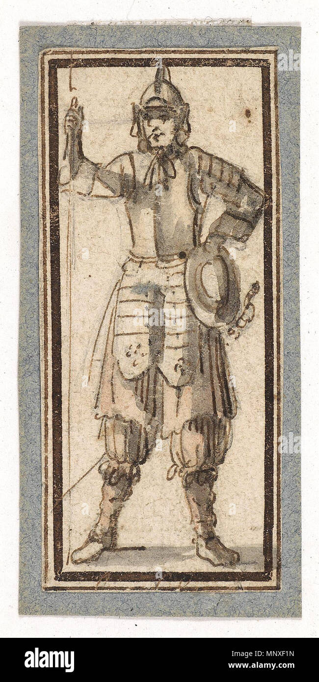 . Studie eines Kriegers in Rüstung, Feder auf Papier, C. 6 - 7 x C. 2,5 cm von 1664. Stefano Della Bella (1610 - 1664) Beschreibung der Italienischen Kupferstecher und Grafiker Geburtsdatum / Tod 18. Mai 1610 12. Juli 1664 Ort der Geburt / Tod Florenz Florenz Authority control: Q 921242 VIAF: 7502835 ISNI: 0000 0001 2119 4885 ULAN: 500018966 LCCN: n 79018351 WGA: Bella, Stefano della WorldCat 1142 Stefano Della Bella Krieger 1. Stockfoto