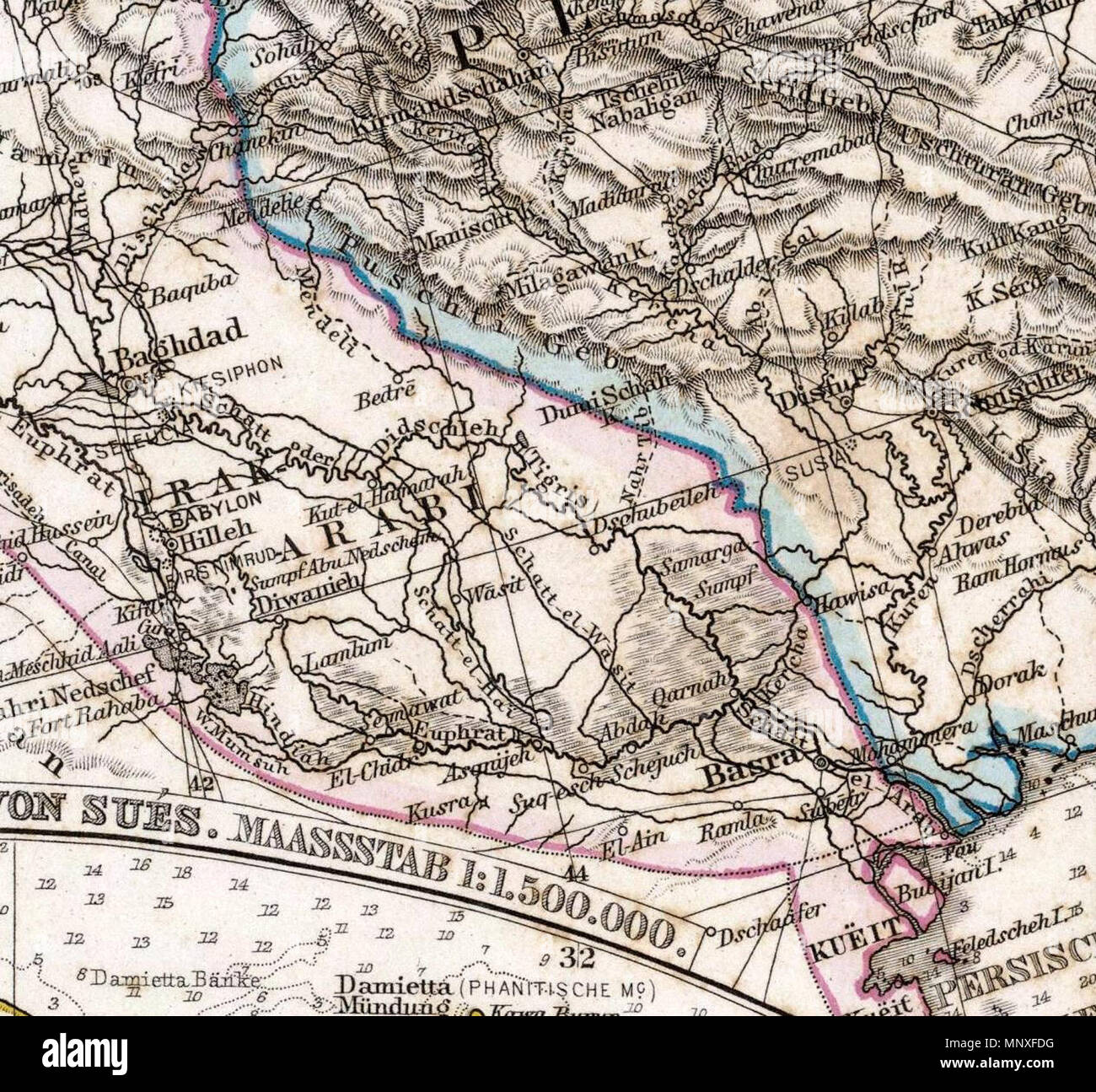 . Englisch: Das Mittellandische Meer und Nord-Afrika. Maassstab 1:7.500.000. (Ostliches Blatt.) Von A.Petermann. Bearbeitet von L. Friederichs en u. Habenicht. Gest. v. Poppey U. Jungmann. Gotha: Justus Perthes 1875. 1875. Adolf Stieler (1775 - 1836) Beschreibung deutsche Kartograph Geburtsdatum / Tod 26. Februar 1775 13. März 1836 Ort der Geburt / Todes Gotha ebenda Arbeiten lage Geographische Institut Justus Perthes in Gotha Authority control: Q 62914 VIAF: 71694348 ISNI: 0000 0001 0914 5474 88080340 LCCN: n NLA: 35945958 GND: 117257354 WorldCat 1144 Stieler, Adolf. Das Mittelland Stockfoto