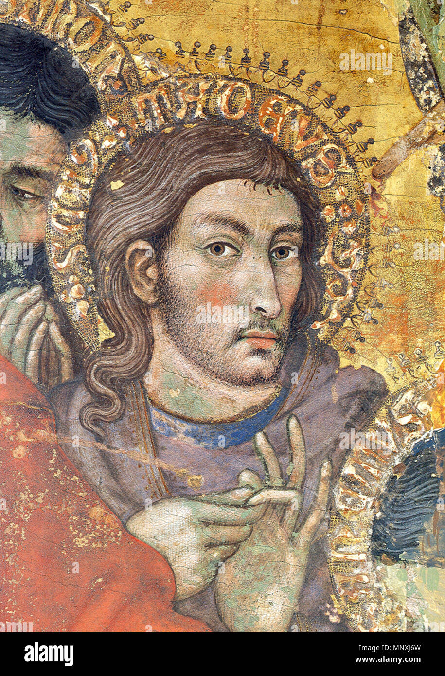 Himmelfahrt der Jungfrau. Selbstportrait als St. Thaddäus, Detail der Altar. 1401. Taddeo di Bartolo (1362-1422) Alternative Namen Taddeo Di Bartolo; Bartolo; Di Bartolo, Taddeo de Bartolo, taddeo di Bartolo Beschreibung italienischer Maler Geburtsdatum / Tod zwischen 1362 und 1363 1422 Ort der Geburt / Todes Siena, Italien Siena Arbeiten Zeitraum mittelalterlichen Arbeitsort Siena Authority control: Q 740231 VIAF: 292277692 ISNI: 0000 0001 1558 6217 ULAN: 500029513 LCCN: Nr 91028538 WGA: TADDEO DI BARTOLO WorldCat 1157 Taddeo di Bartolo Selbstporträt Stockfoto
