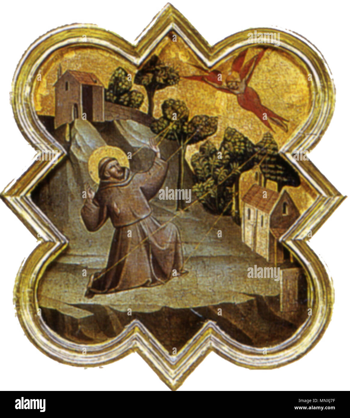 . Taddeo Gaddi, formelle dell'armadio della sacrestia di Santa Croce, 03 stimmate di San Francesco. 1335-1340 Ca.. siehe Dateiname oder Kategorie 1157 Taddeo Gaddi, formelle dell'armadio della sacrestia di Santa Croce, 03 stimmate di San Francesco Stockfoto