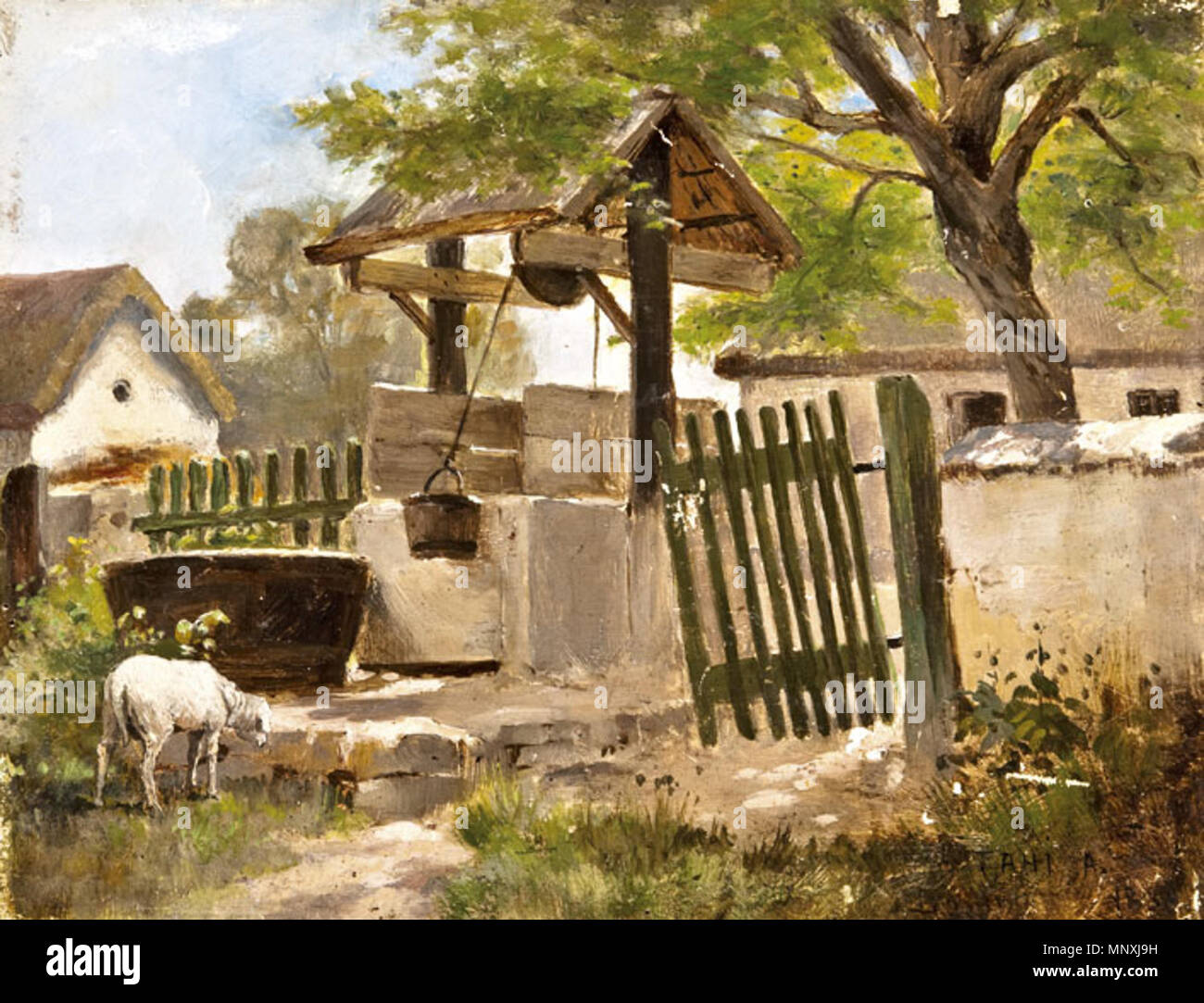 Noch immer leben in einem Dorf, 1880. 1158 Tahi noch Leben in einem Dorf, 1880 Stockfoto