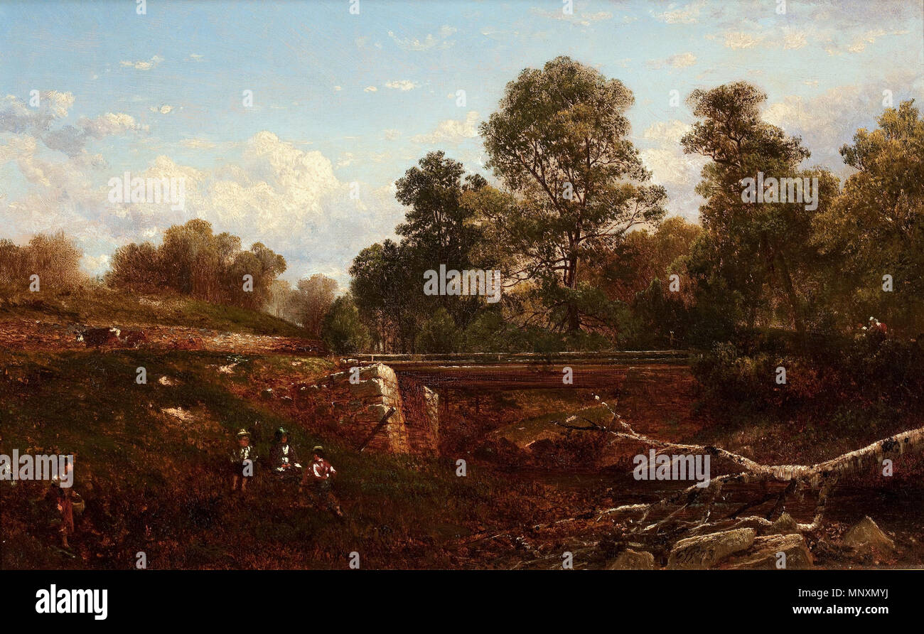 Der Kinderspielplatz 1873. 1170 Die Kinder Playground-David Johnson-1873 Stockfoto
