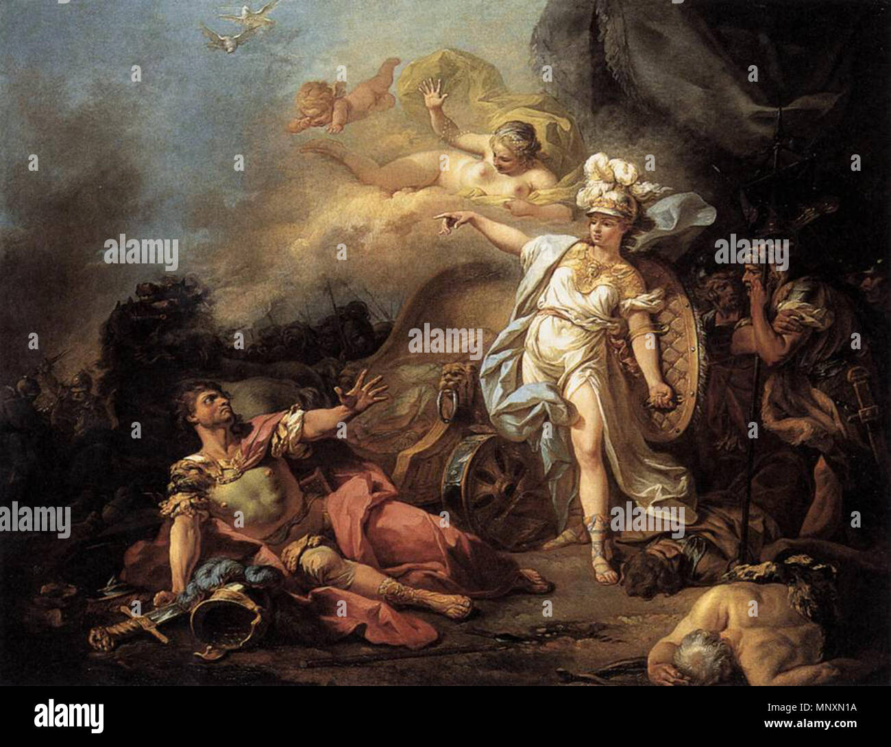 Englisch: Die Bekämpfung von Mars und Minerva 1771. 1171 Die Bekämpfung von Mars und Minerva Stockfoto