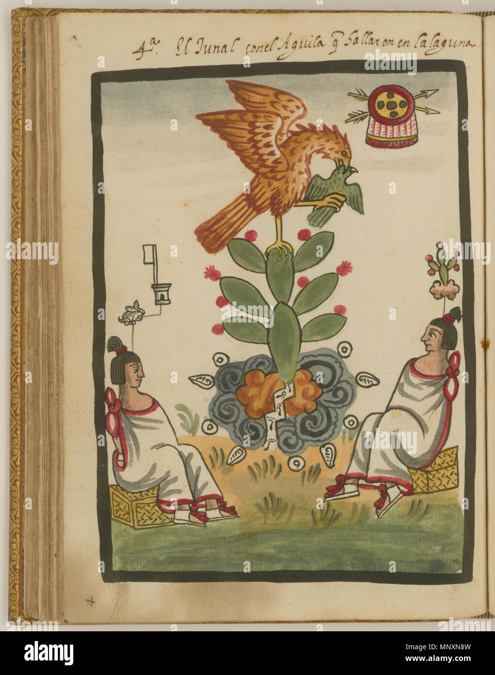 : ,       Franais: L'Aigle,  Le serpent et le Cactus dans la Cration de Tenochtitlan Englisch: der  Adler, der Schlange und der Kaktus in der Grndung von