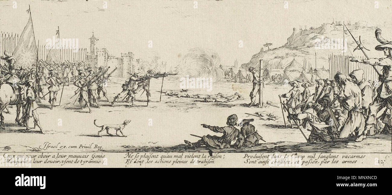 Deutsch: das Elend des Krieges; Nr. 12, "Das exekutionskommando' 1633. 1173 Das exekutionskommando von Jacques Callot Stockfoto