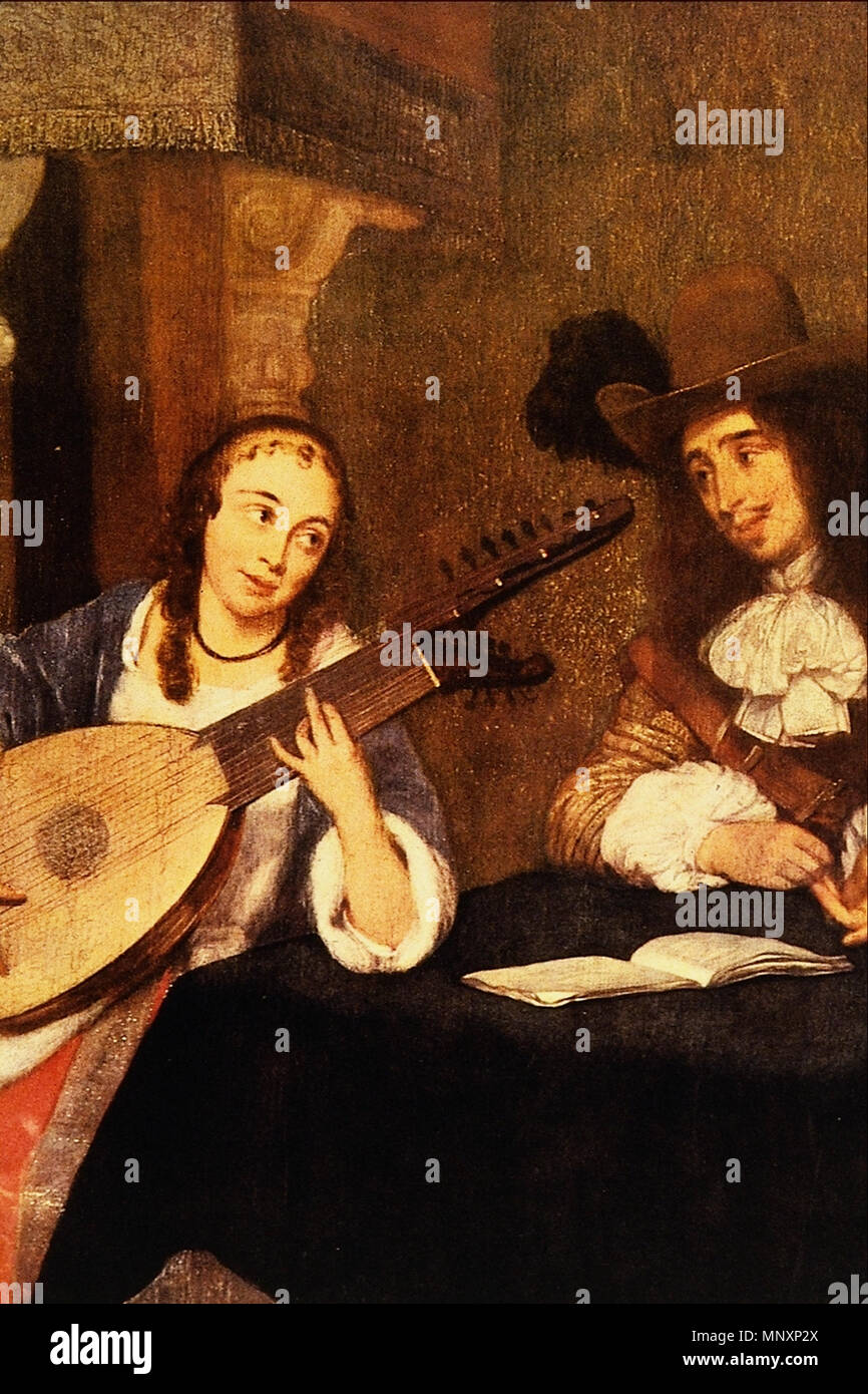 . Deutsch: Die Lautenspielerin. TBD, werden aktualisiert. Gerard Ter Borch (1617 - 1681) Alternative Namen Gerard Terborch Beschreibung niederländischer Maler, Zeichner und Miniaturisten Datum der Geburt / Tod 1617 vom 8. Dezember 1681 Ort der Geburt / Todes Zwolle, Deventer Arbeit Periode von 1625 bis 1681 Standort Amsterdam (1632-1633), Zwolle (1633 - 1634), Haarlem (1634-1635), London (1635 - 1636), Zwolle (1636), Italien (1637 - 1648), Frankreich (1637 - 1648), Münster (1648), Deventer (1654 - 1681), Amsterdam (1674), Den Haag (1675), Haarlem (1675) Kontrolle: Q 346808 VIAF: ISNI: 0000 00 54432423 Stockfoto
