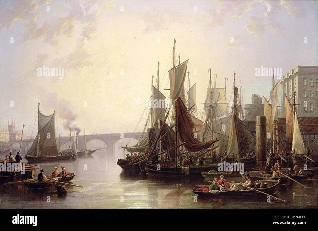 Der Pool von London. 1179 Der Pool von London von John Wilson Carmichael Stockfoto